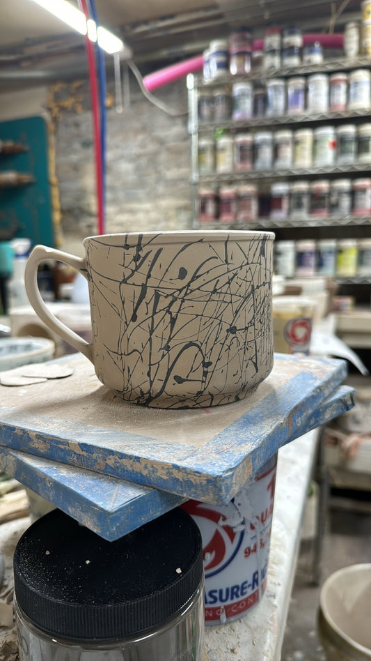 Custom color splatter mug